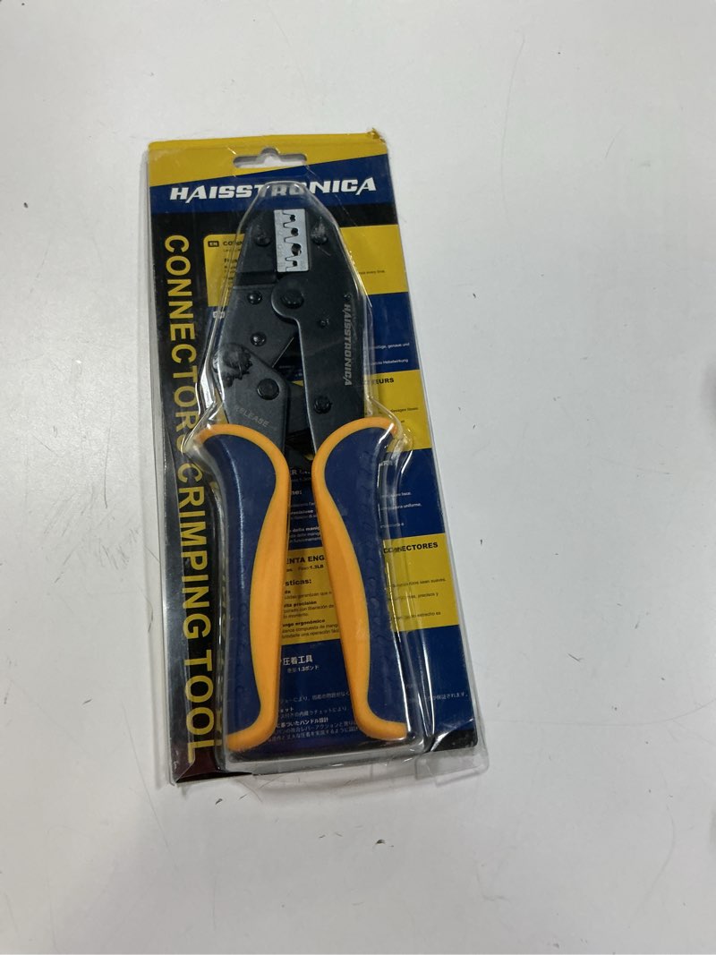 Condition photo showing New/Like New for Haisstronica Crimping Tool for Non-Insulated Open Barrel Terminals Receptacles,AWG 20-10 Ratchet Wire Crimper Tool,Wire Terminal Crimper HS-5327