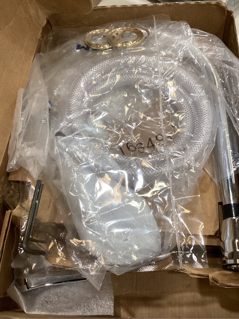 Condition photo showing Good Condition for moen 8242 commercial m-dura kitchen faucet with side spray with 2.5-inch handles 2.2 gpm