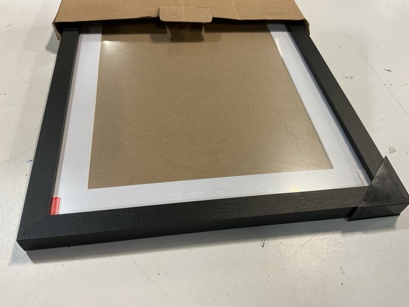 Condition photo showing Good Condition for mxtallup 11x23 picture frames solid wood, display pictures 9x21 inch with mat or 11x23 inch without mat, poster frames 9x21 in photo frames wood black (t22b1123w921)