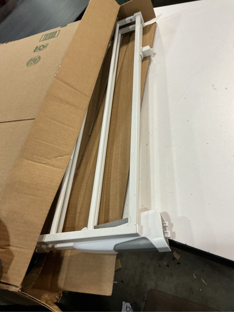 Condition photo showing As Is for Babelio Baby Gate for Stairs, Kitchen & Doorways, No Bottom Bar| Easy Installation| One-Handed Operation| Auto-Close| Hardware Mount (Drill Needed) Safety Dog Gate (White - B17, 24-39" W, 28" H)