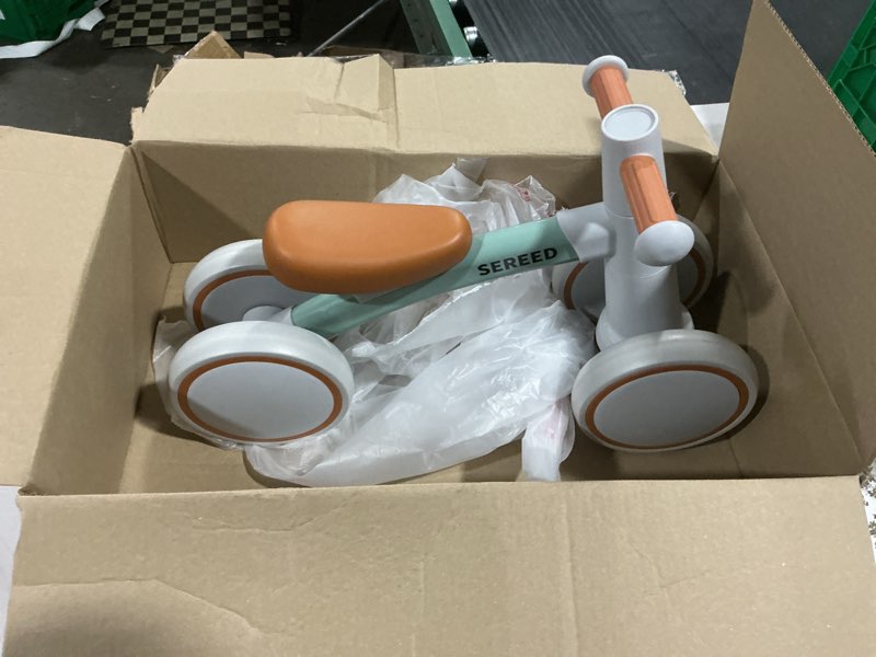 Condition photo showing Good Condition for sereed baby balance bike for 1 year old boys girls 12-24 month toddler balance bike, 4 wheels toddler first bike, first birthday gifts