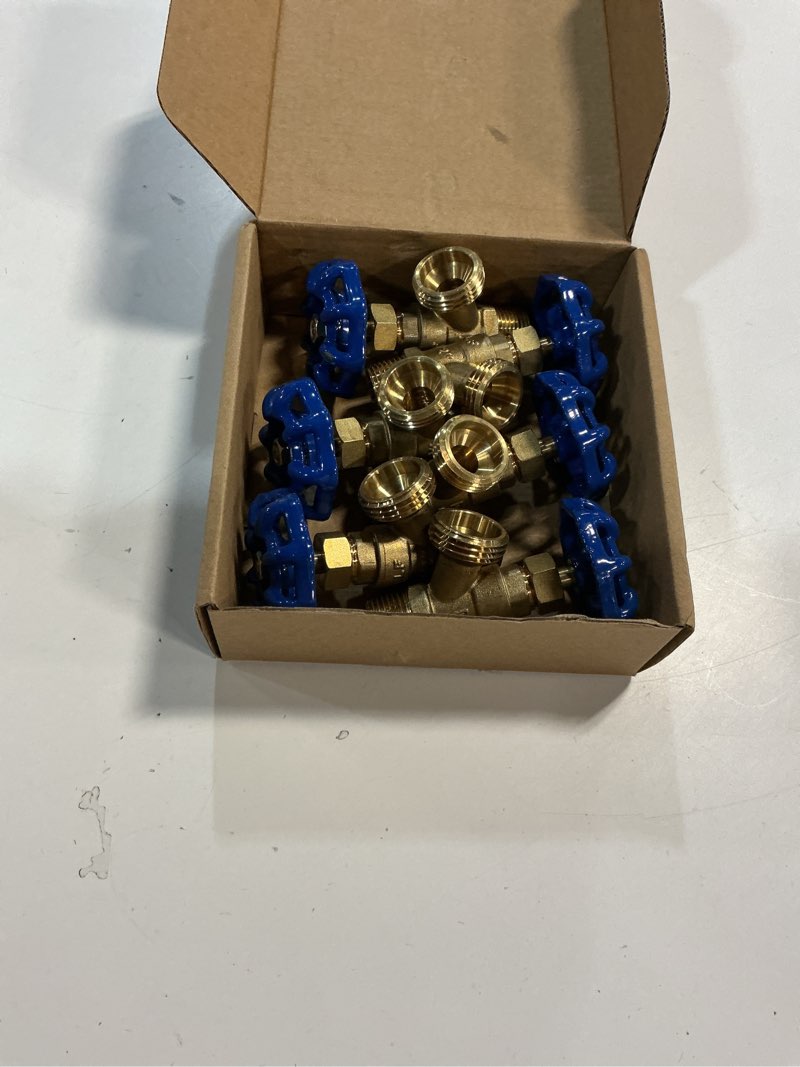 Condition photo showing Good Condition for HQMPC Boiler Drain Valve Hose Stop Valve Brass Backyard Valves No Pb 1/2" MNPT 3/4" in Outlet 6 Pcs
