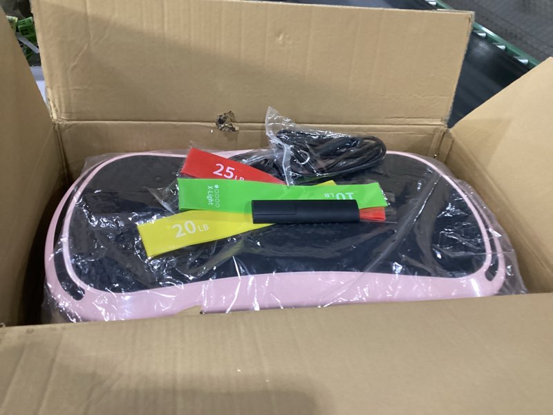 Condition photo showing Good Condition for Vibration Plate Exercise Machine for Lymphatic Drainage, Vibration Machine for Full-Body Weight Loss Shaping, Vibrate Fitness Platform 400 Lbs & 200 Adjustable Speeds for Women Men Home Pink