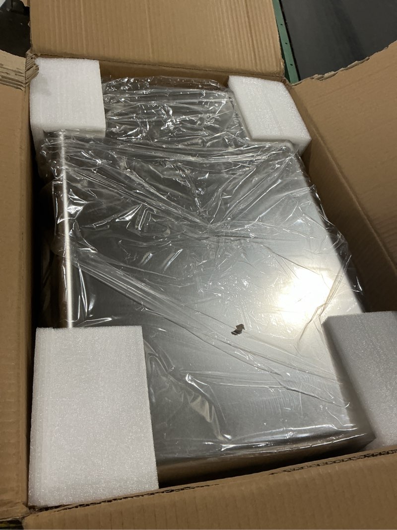 Condition photo showing Good Condition for Top Entry Cat Litter Box with Lid, Stainless Steel XXL Enclosed Cat Kitty Litterbox, Top Opening Extra Large Enclosure Metal High Side Litter Pan Tray Box Dog Proof, Easy Cleaning, White