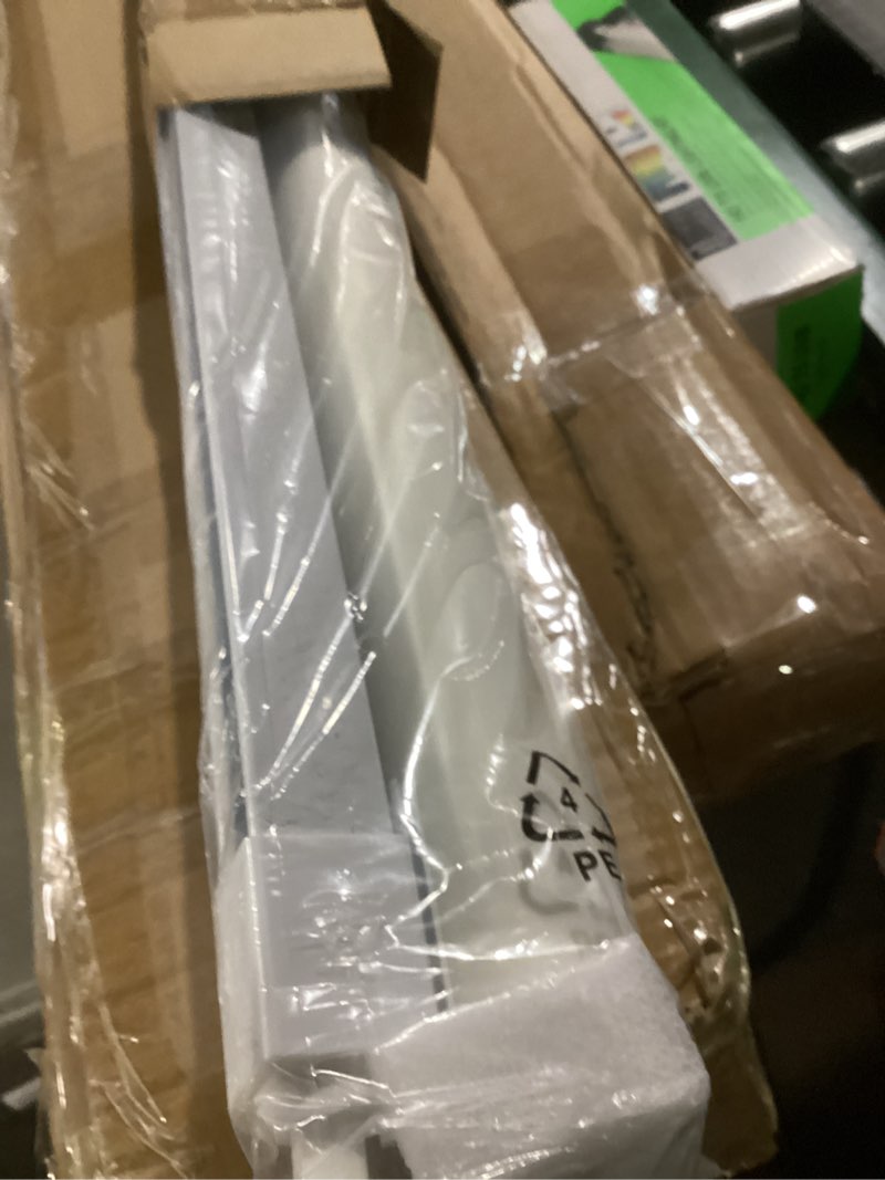 Condition photo showing Good Condition for LazBlinds No-Drill Cordless Zebra Blinds - Dual Layer Light Filtering & Room Darkening, Free-Stop Lift, Easy Install, Day & Night Privacy with Valance for Window 45" W x 72" H, White 45"W x 72"H White