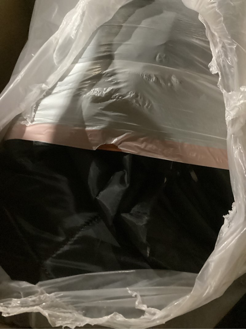 Condition photo showing As Is for Car Garage Door Insulation Kit Fits 16x7 FT - Magnetic Thermal Insulated Door Curtains for Winter with Clear Window, Garage Door Cover Blanket Panels Screen for 2 Car Garages- Black Fit 16*7FT garage door Black