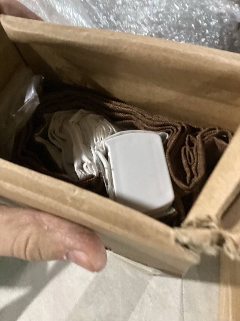 Condition photo showing Good Condition for chicology roman shades for windows , window treatments , roman shades , roman window shades , room darkening shades , window shades , 27"w x 64"h , belgian chocolate (privacy & light filtering) belgian chocolate (privacy & light filtering) 27"w x 64"h