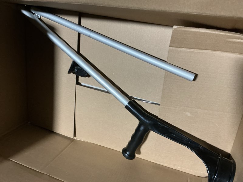 Condition photo showing As Is for Soles Aluminum Forearm Crutch (SLS806BL) - Black