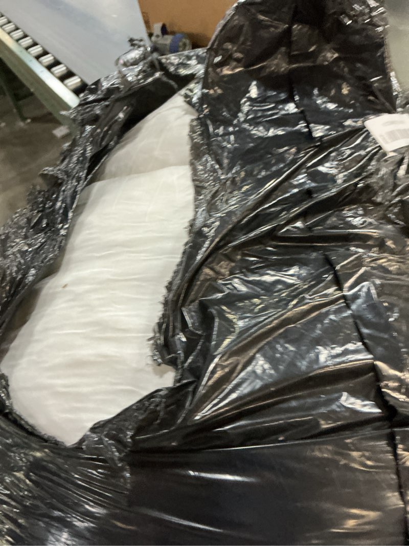 Condition photo showing As Is for Memory Foam Full Mattress Topper, Bed Topper with 3 Inch Extra Thick Shredded Foam, 100% Cotton Mattress Pad Cover, Breathable & Skin-Friendly Full Size Mattress Topper with Anchor Straps