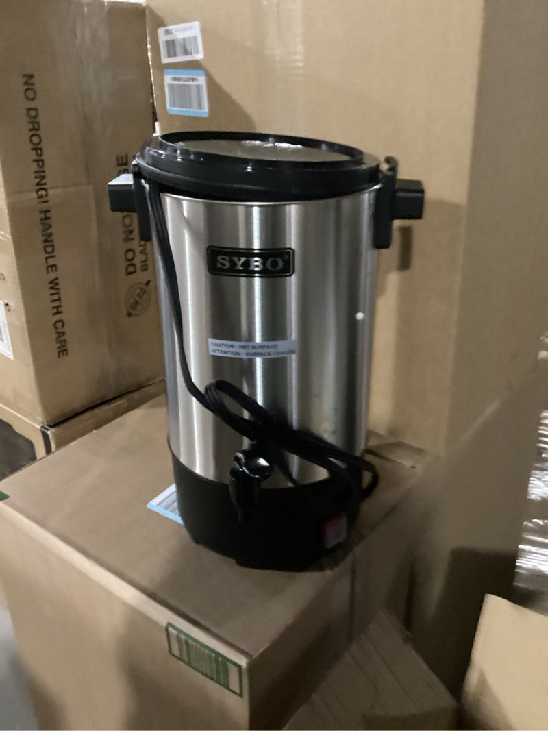 Condition photo showing Good Condition for sybo 6l commercial coffee maker, stainless steel coffee urn with cool-touch handles, electric coffee pot hot beverage dispenser, quick-brewing coffee urn, for events,party & catering - 45 cup 45cup-black