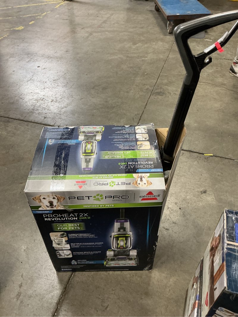 Condition photo showing Good Condition for BISSELL ProHeat 2X Revolution Pet Pro Plus, 3588F, Upright Deep Cleaner, 30-minute Dry Time, Dual Dirt Lifter Powerbrush, Hose & Tool Attachment, Pet Upholstery and Tough Stain Tool Included ProHeat Revolution Pet Pro Plus