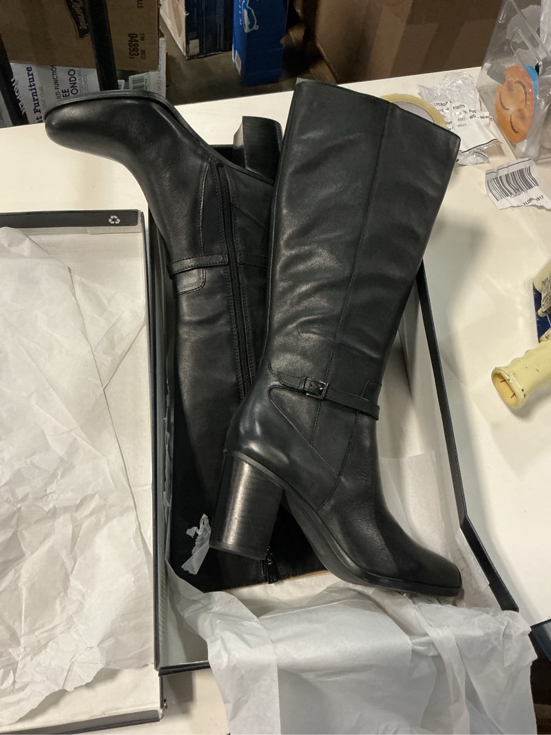 Condition photo showing Good Condition for naturalizer kalina extra wide calf 8.5 wide black leather