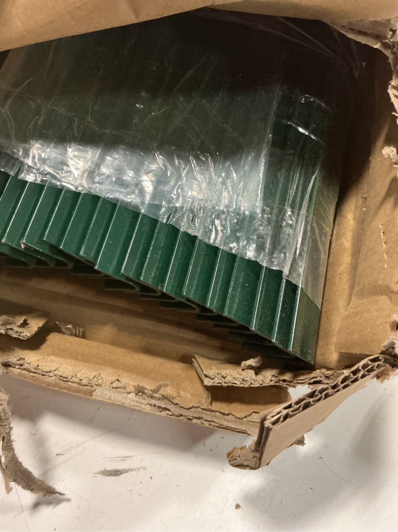 Condition photo showing Good Condition for 20 pack metal fence posts, 3ft heavy duty u-post, green garden stakes, no-dig post anchors for wire fences, temporary fencing, electric fence, and corner support 3ft-20p green