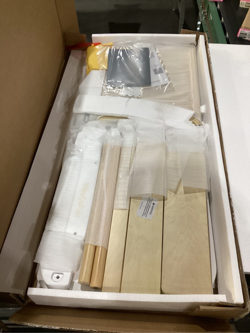 Condition photo showing New/Like New for Foldable Toddler Standing Tower, Height Adjustable Kitchen Tower with Safety Rails and Anti-Slip Device, Wooden Kids Kitchen Stool Helper for Ages 18 Months to 6 Years - White