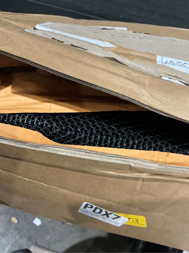 Condition photo showing As Is for wochitv non slip drainage mats pvc pool floor mat 0.23'' thick outdoor indoor parking space mat for bathroom garage basement backyard commercial kitchen 3x16.6ft black black 3 x 16.6 ft