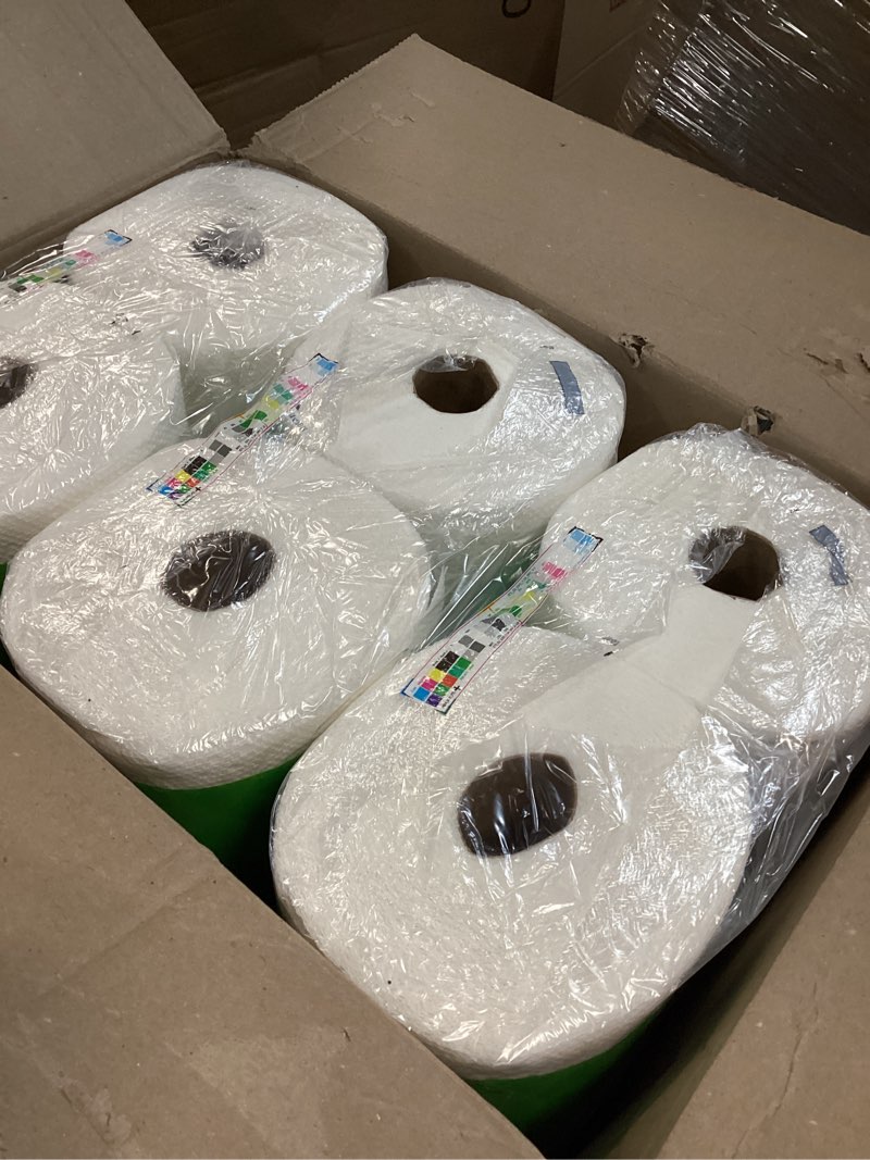 Condition photo showing Good Condition for bounty quick-size paper towels, white, 12 family triple = 40 regular rolls family triple 12 rolls (141 sheets)