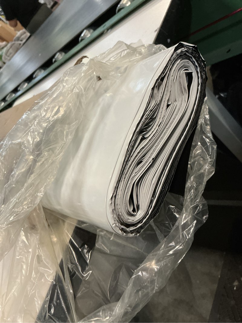 Condition photo showing New/Like New for vivosun black and white panda film, 10' x 25' 5.5 mil poly film, blackout tarp for warm house 10*25ft
