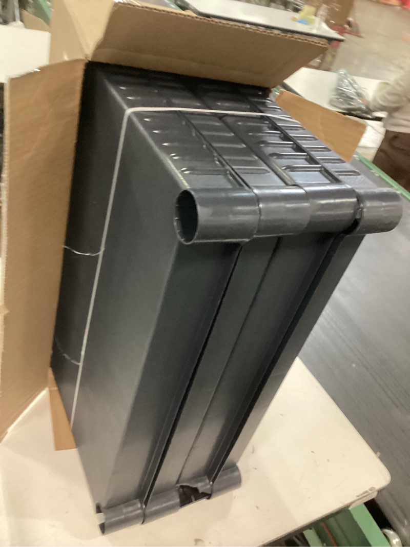 Condition photo showing Good Condition for Plano 4-Shelf Plastic Storage Shelves, 48” x 23” x 14”, 200lb Capacity, Pantry, Office, Closet and Garage Shelves, Easy to Assemble, Durable Plastic Shelving Unit
