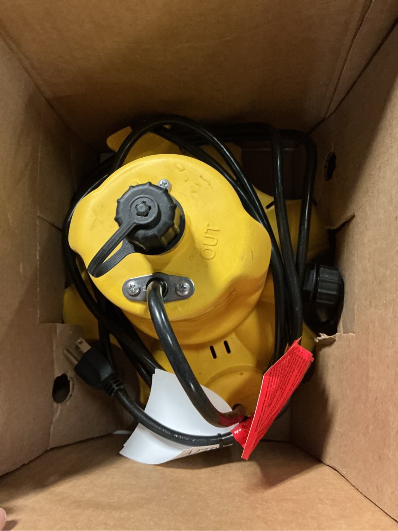 Condition photo showing Good Condition for wayne - waterbug 1/6 hp 1350 gph submersible pump with multi-flo technology - water removal and transfer pump, yellow waterbug original