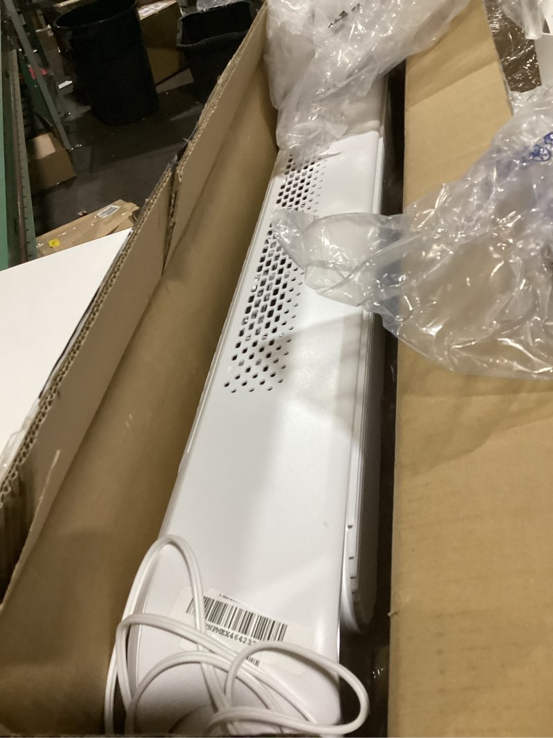 Condition photo showing As Is for Dreo Smart Tower Fan for Bedroom, Floor Standing Bladeless Oscillating Fan with Remote, 9 Speeds, 4 Modes, 12H Timer, for Indoor Bedroom Home Office, WiFi Voice Control, Cruiser TF518S White Smart WiFi Fan
