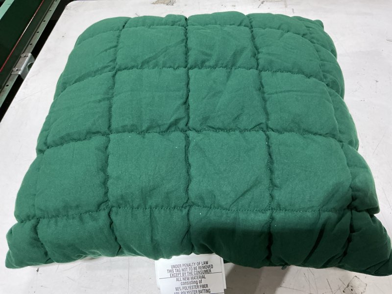 Condition photo showing Good Condition for 19"x19" quilted solid pillow dark green - room essentials™