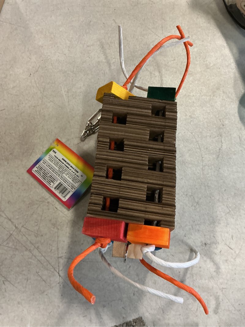 Condition photo showing New/Like New for Fun-max bird toys tour medium tower (4” x 4” x 16”)