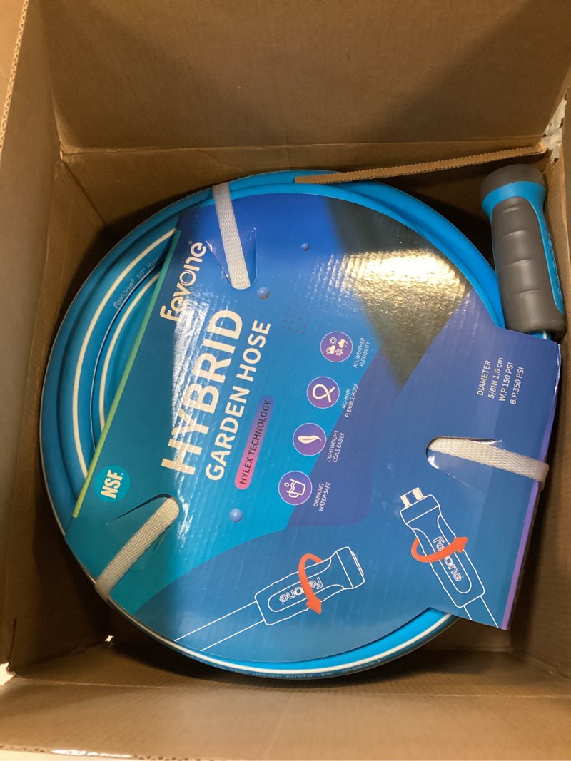 Fevone 105 ft Garden Hose, 2-Year Warranty Offered by Manufacturer, Kink Resistant, Heavy Duty Water Hose, Solid Aluminum Fittings, 3/4 " GHT, 5/8" ID, 600 Psi (GH7)