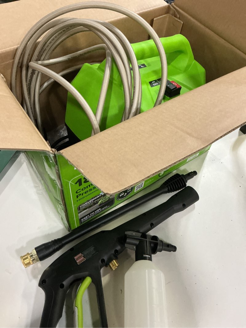 Condition photo showing Good Condition for greenworks 1800 psi 1.2-gpm cold water electric pressure washer with 2 spray tips
