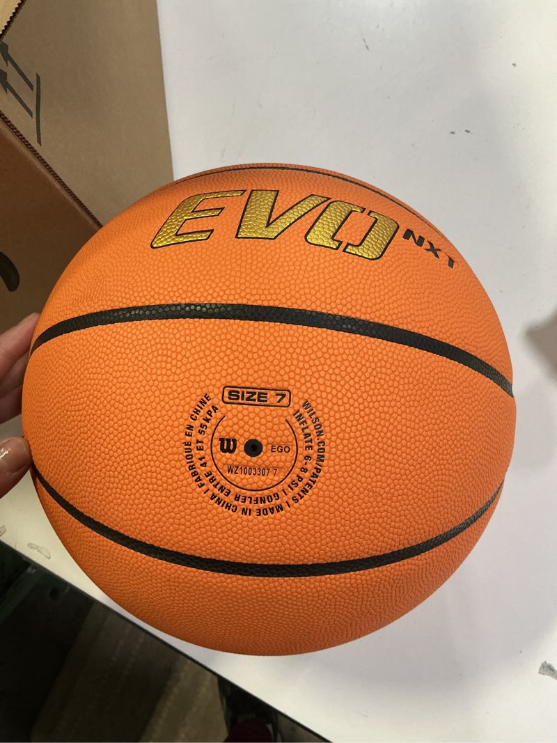 Condition photo showing Good Condition for Wilson NCAA Evo NXT Official Indoor Game Basketballs - Sizes 6 and 7 Gold/Orange Size 7 - 29.5"