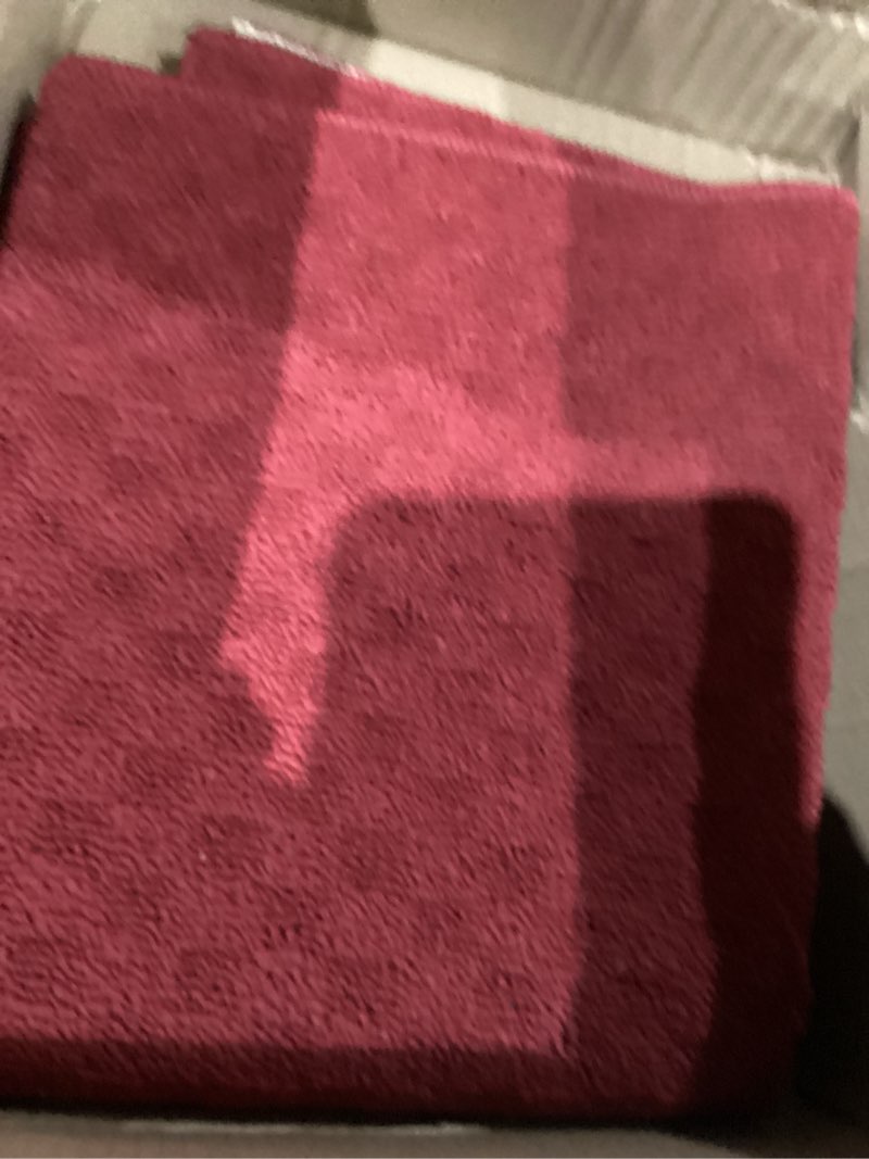 Condition photo showing New/Like New for Garland Rug Town Square Chili Pepper Red 3' x 5' Non Slip Area Rug for Living Rooms & Hallways, Stylish & Durable for High-Traffic Areas Chili Pepper Red 3' x 5' (Rectangular)