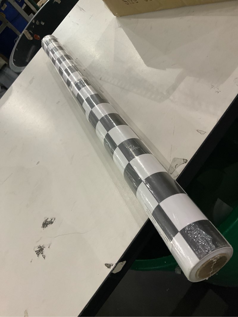 Condition photo showing New/Like New for YENHOME Self Adhesive Checkered Wallpaper Modern Black and White Contact Paper Peel and Stick Countertops Waterproof Removable Wallpaper for Bathroom Kitchen Backsplash Countertop Cabinet 17.7"X80" 17.7" x 80" Black/White