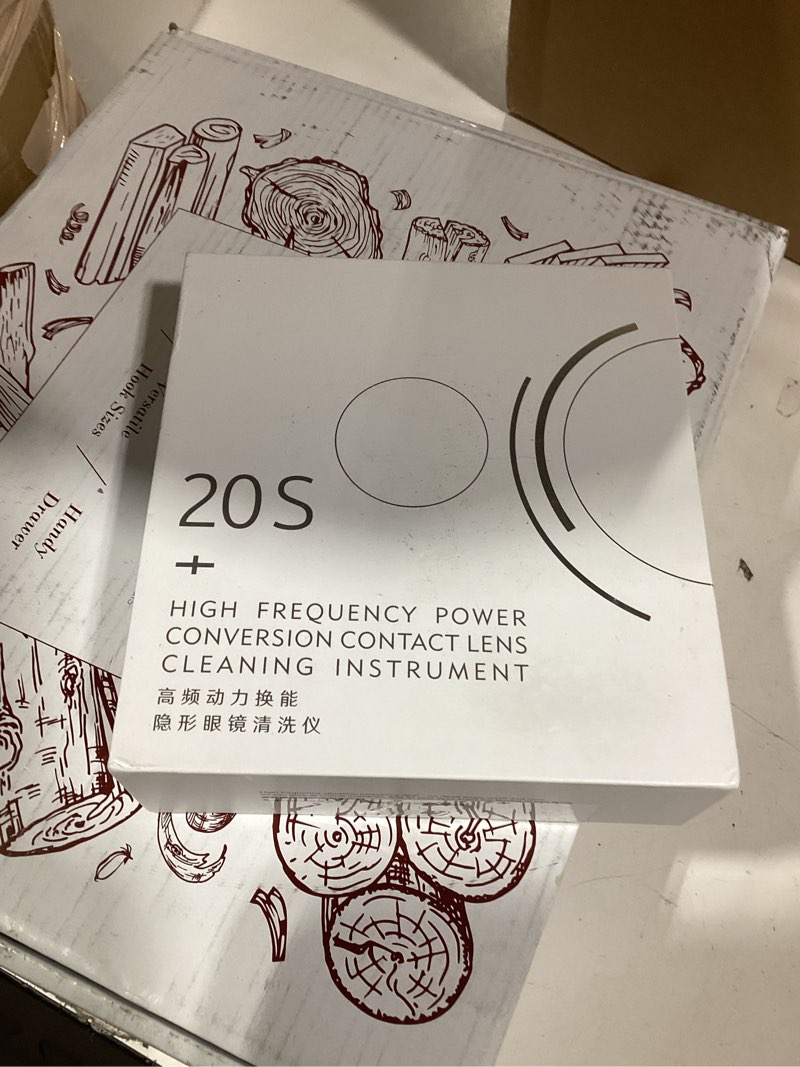 Condition photo showing New/Like New for Contact Lens Cleaner, Portable Ultrasonic Contact Lens Cleaning Machine with USB Charger, LED Timer Display & 5 Contacts Solution Cases Kit for Soft Hard Colored RGP Lenses (White)