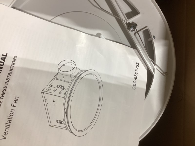 Condition photo showing Good Condition for Fitop Bathroom Exhaust Fan with Light,130 CFM 47W Ceiling Mount Shower Ventilation Exhaust Fan, 1.5Sones Bathroom Vent Fan with Light, Fan 1100LM LED Light 3000K/4000K/5000K white