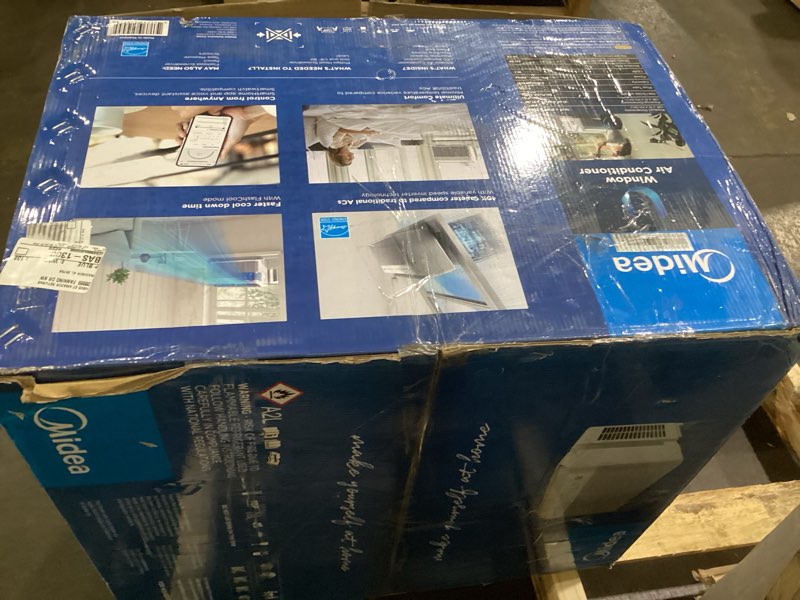 Condition photo showing As Is for midea 6,000 btu u shaped smart inverter window air conditioner - cools 250 sq ft, ultra quiet with open window operation - alexa/google assistant compatible, 37% energy savings, remote (2026 edition) 6,000 btu (new 2026 model)