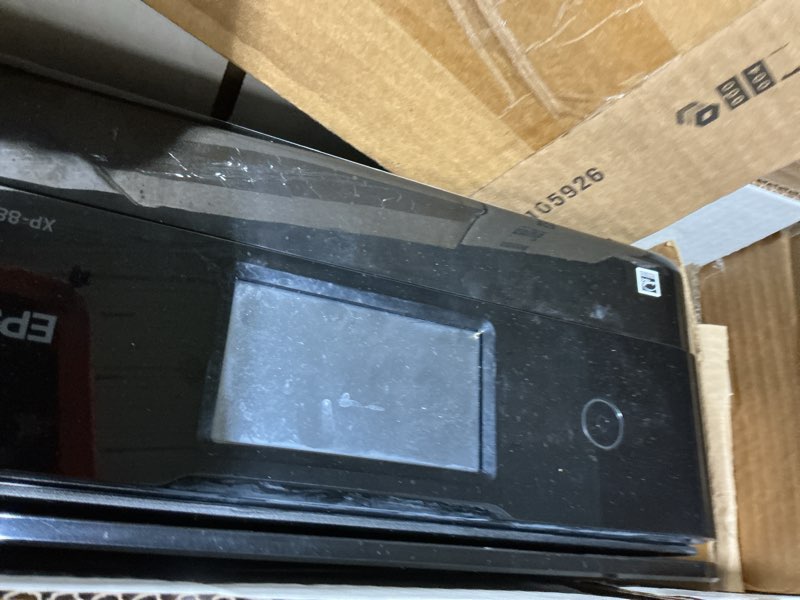 Condition photo showing As Is for Epson Expression Photo XP-8800 Wireless Printer with 6-Color Claria Ink System, Borderless Printing up to 8.5" x 11", Fast 4" x 6" Photo Printing, 4.3" Color Touchscreen, Built-in Scanner and Copier