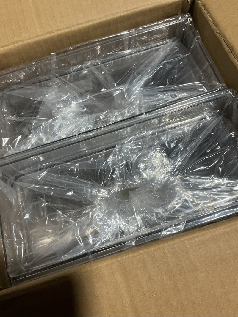 Condition photo showing Good Condition for Trading Card Storage Box – Clear Large Card Organizer Holds 6400 Cards with Dividers and Foam Blocks – Display Case for TCG, MTG & Sports Cards(2-Pack)