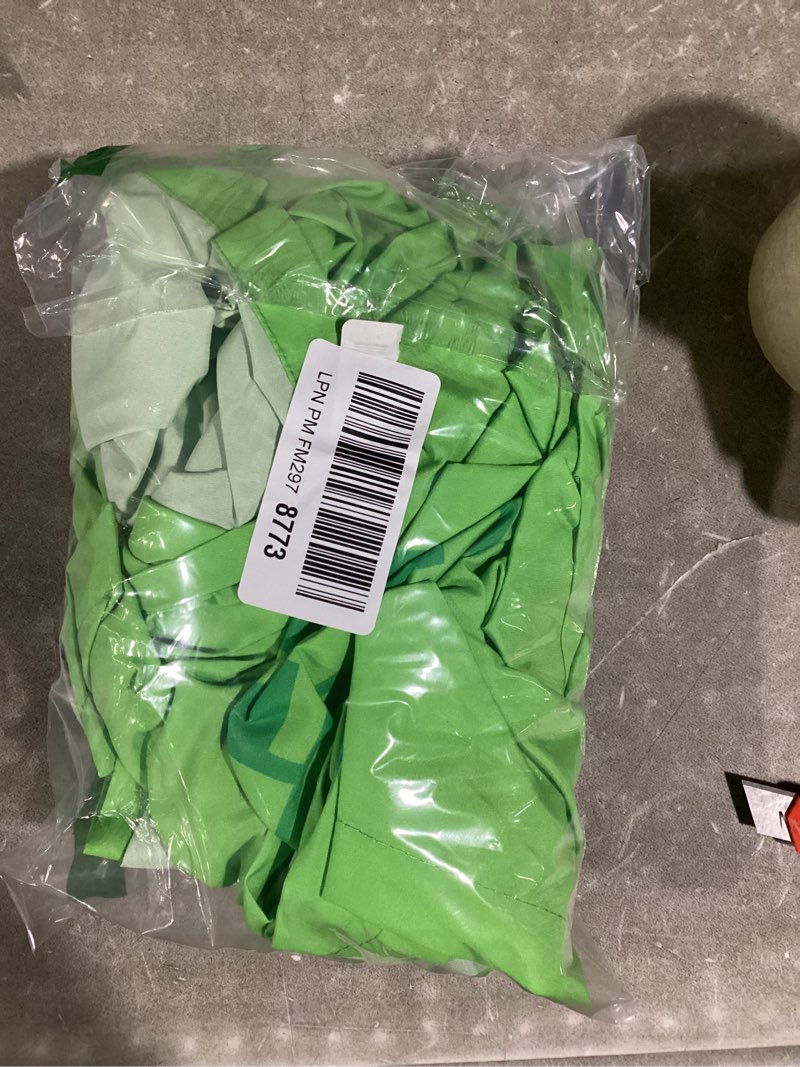 Condition photo showing Good Condition for sunny side up window curtains for kids bedroom 4-piece drape set with 2 tiebacks, green - minecraft, 42" w x 63" l (pack of 2) green - minecraft 42"w x 63"l (pack of 2)