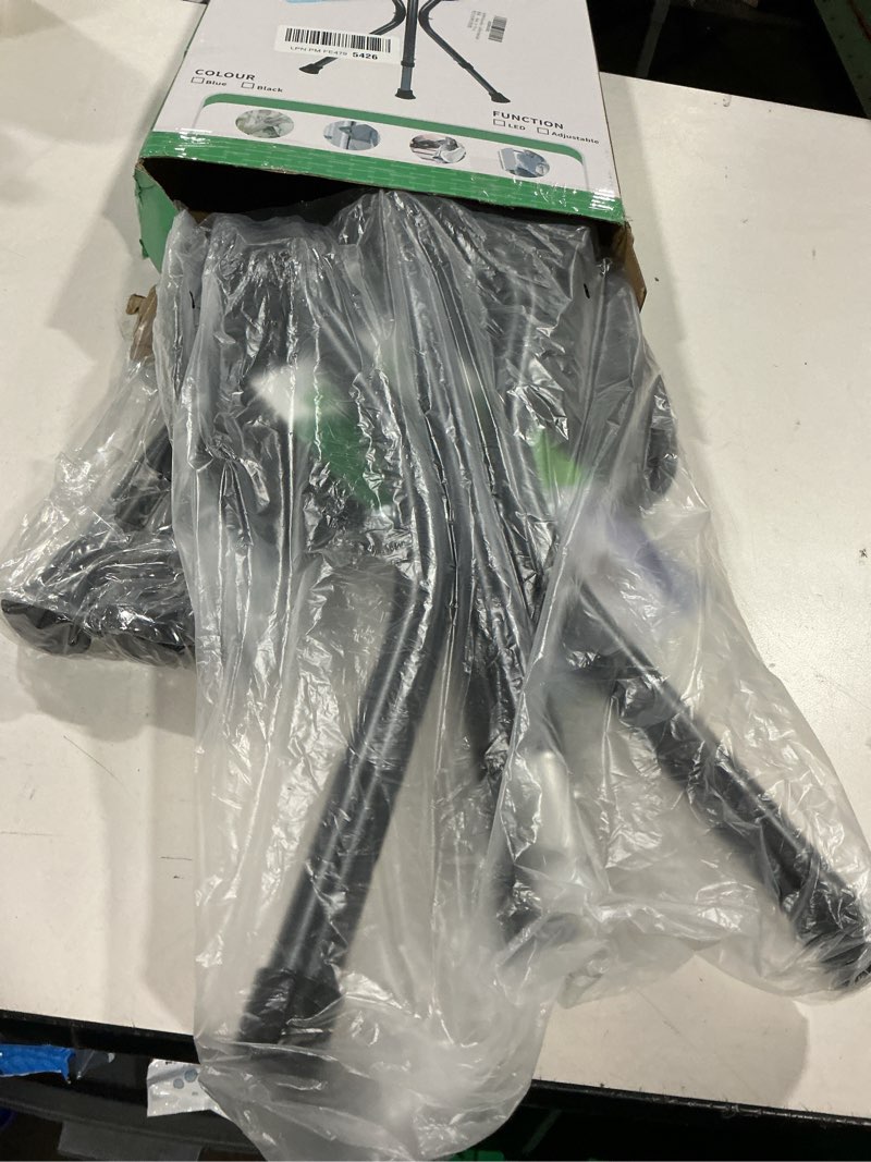Condition photo showing Good Condition for yayayo hold 440 lbs folding canes with seat walking stick height adjustment cane seat capacity frosted handle with magnetic therapy stone crutches stool square led