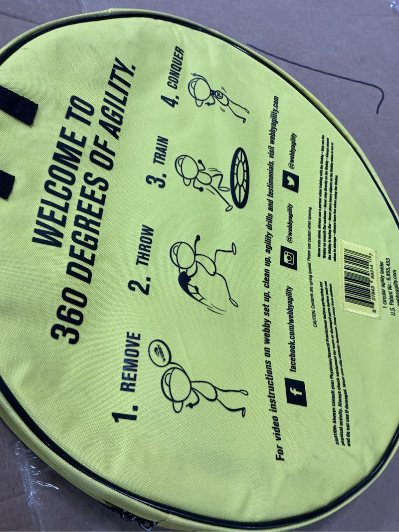 Condition photo showing As Is for webby agility trainer – circle speed and agility ladder for high intensity reactive footwork drills and skills – a circular piece of reaction training equipment that changes the way you move