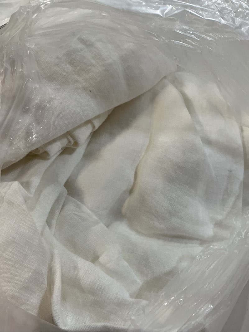 Condition photo showing Good Condition for european linen duvet cover set, king/cal king, white