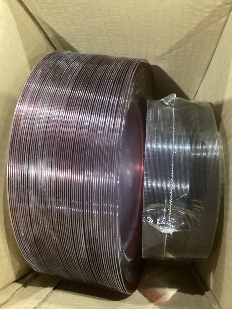 Condition photo showing As Is for U-QE 120PCS Christmas Plastic Plates for Party - Red Plates Disposable Heavy Duty - Fancy Disposable Plates Include 60 10" Dinner and 60 7" Dessert Platos for Christmas Party & Wedding Red 120