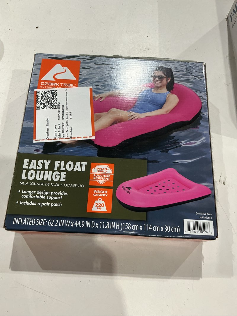 Condition photo showing Good Condition for ozark trail easy float inflatable lounge  pink