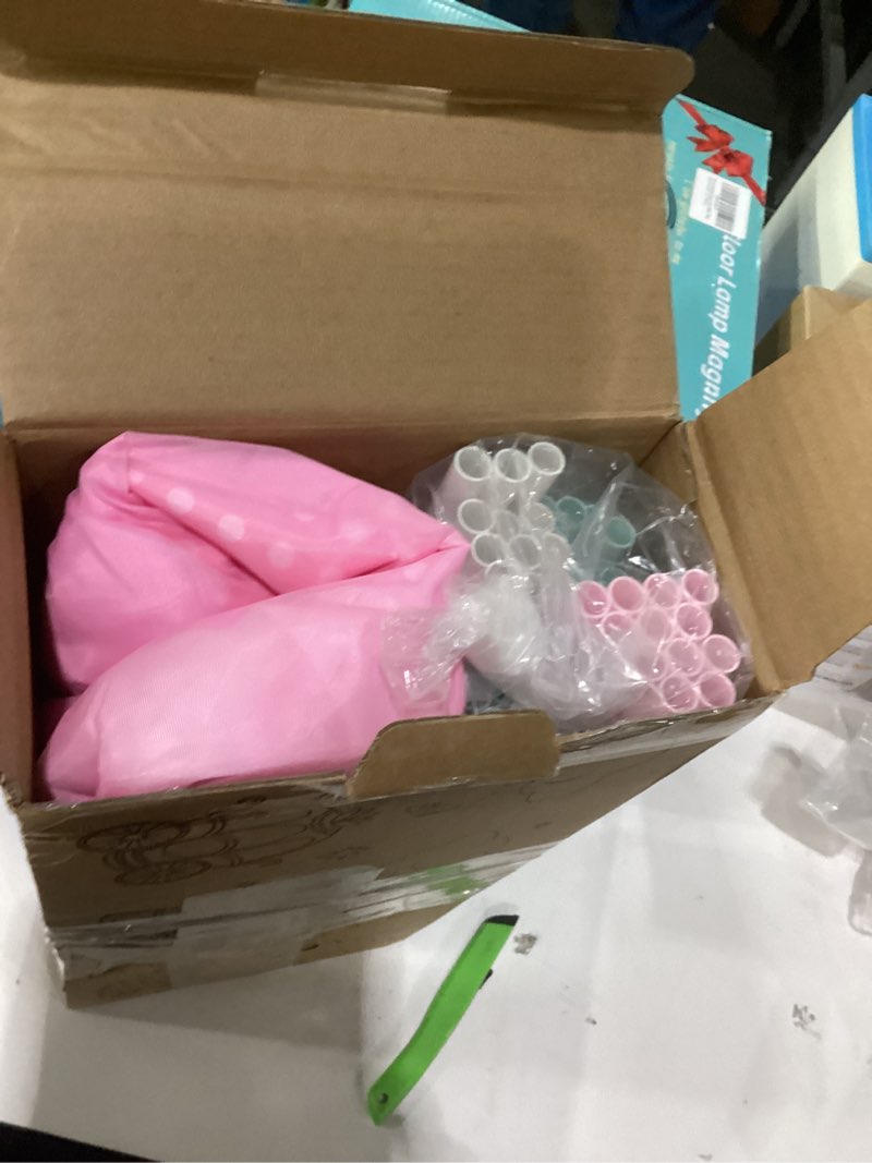 Condition photo showing Good Condition for Monobeach Princess Tent Girls Large Playhouse Kids Castle Play Tent with Star Lights Toy for Children Indoor and Outdoor Games, 55'' x 53'' (DxH) 01 Pink Tent with Little Star Lights