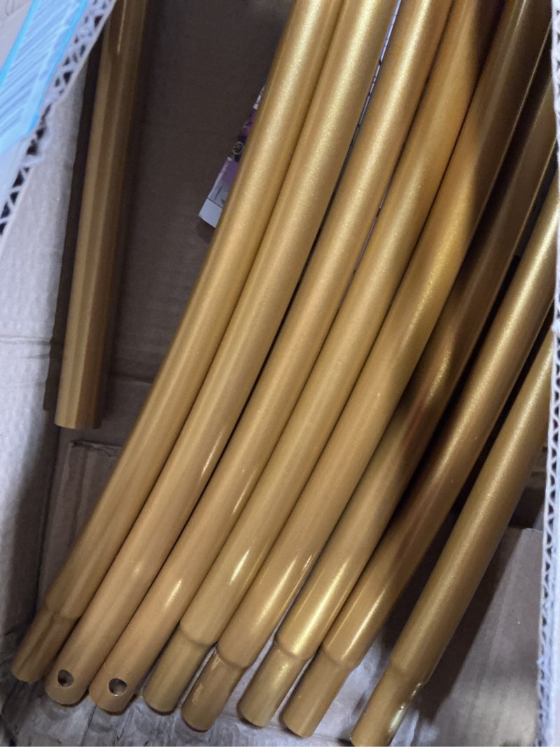 Condition photo showing Good Condition for langxun 7.2ft gold metal round balloon arch kit, backdrop circle stand arch frame for wedding birthday party decoration, graduation decorations and baby shower photo background 7.2ft - gold
