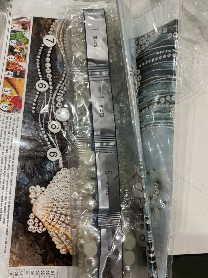 Condition photo showing Good Condition for gemfamily 5d diamond art pearl painting kits for adults,special shape diamond art kits for wave, diy 3d plastic pearl painting kit for home wall decoration 12 × 16 inch hl072