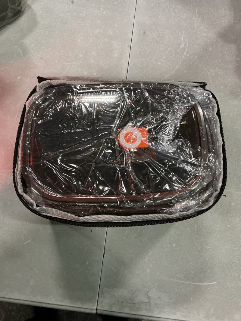 Condition photo showing New/Like New for heated lunch box,120w electric lunch box for adults with 1.5l 304 stainless steel container, 12v/24v/110v lonchera eléctrica portátil for travel,work,car,truck (pure black, 1.5l x 4) pure black 1.5l x 4
