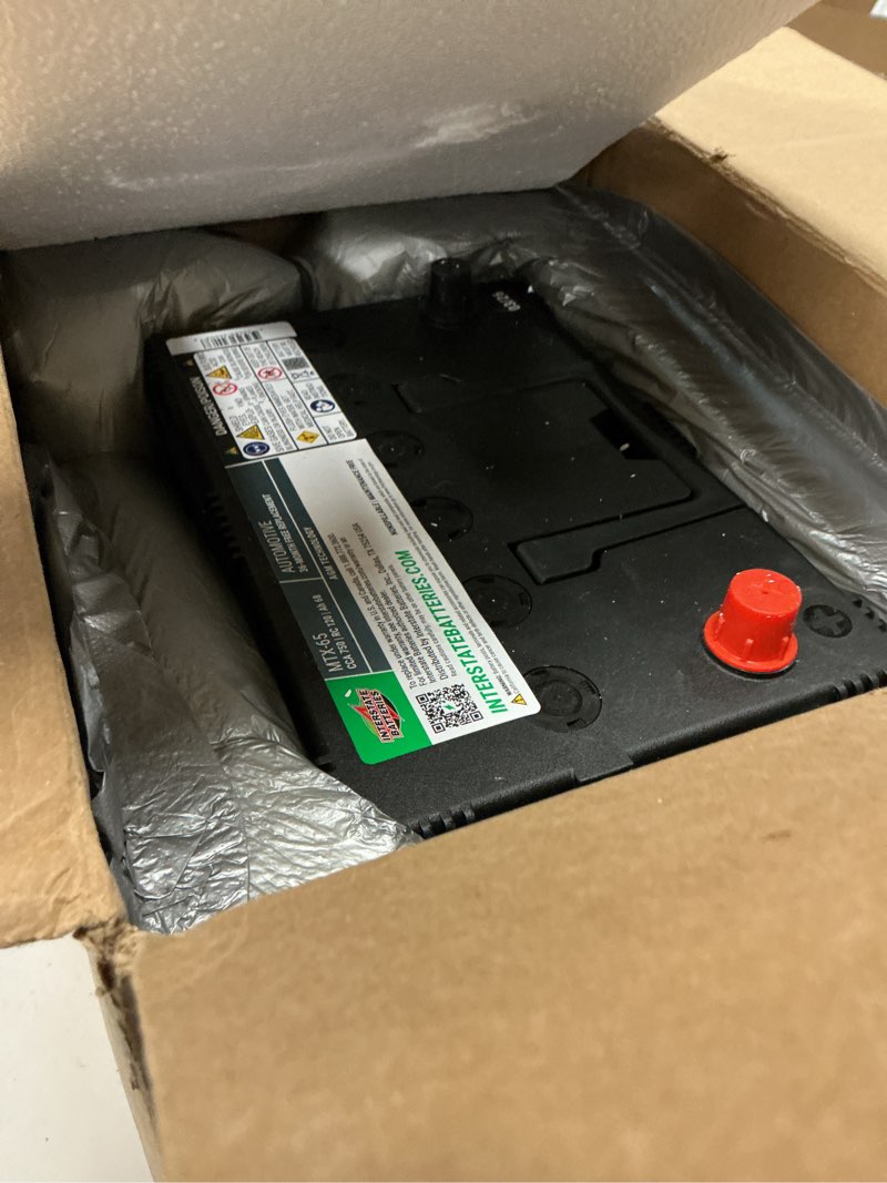 Condition photo showing Good Condition for interstate batteries automotive battery 12v 68ah (group size 65) 750cca sli agm auto battery replacement for cars, suvs, sedans, trucks (mtx-65)