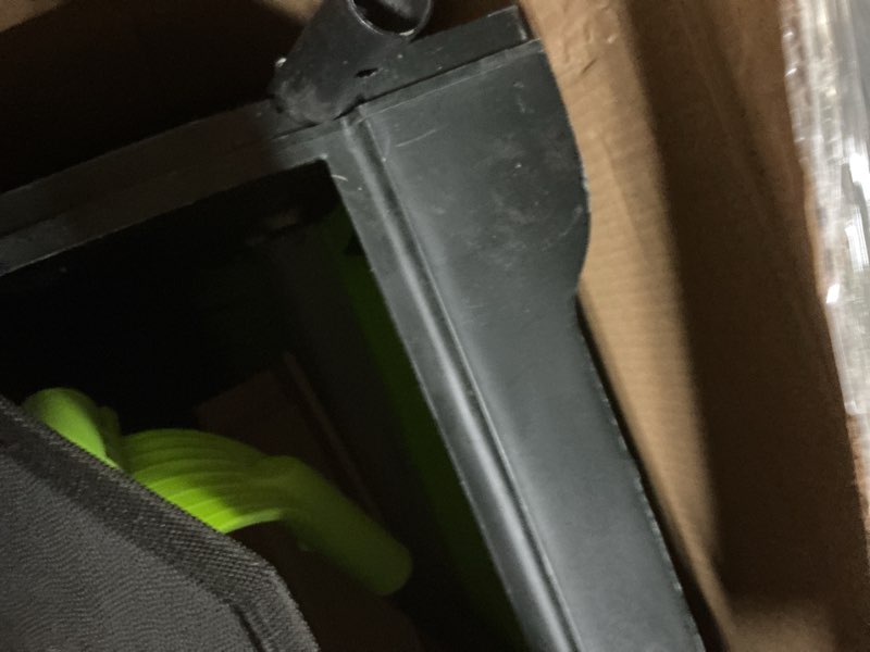 Condition photo showing As Is for Earthwise LSW70021 21-Inch Width Leaf & Grass Push Lawn Sweeper, Black