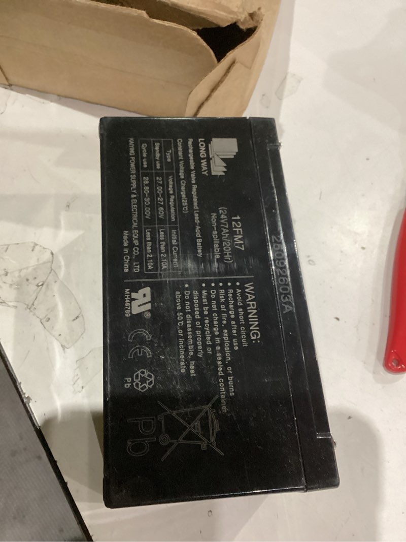 Condition photo showing New/Like New for 12FM7 24V7AH/20HR 24 Volt Battery for Kids Ride on Toys Valve Regulated Sealed Lead-Acid Battery