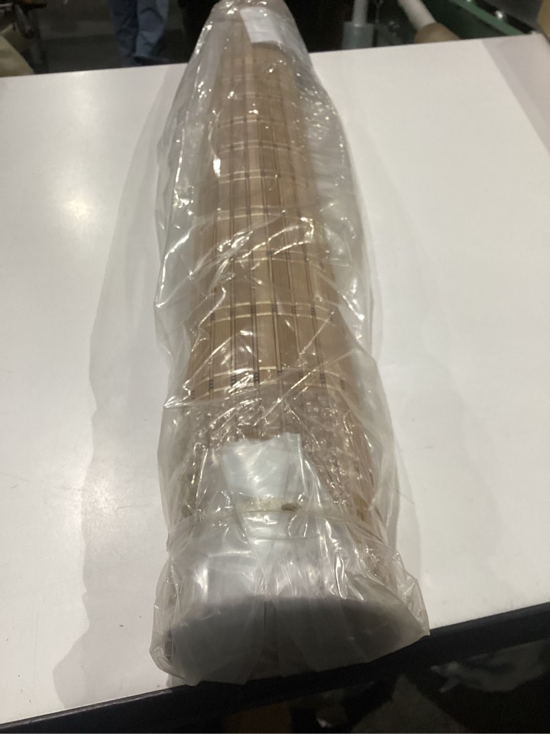 Condition photo showing Good Condition for lazblinds no tools no drill cordless bamboo roman shades, light filtering window treatment, roll up bamboo blinds for window 34'' w x 64'' h, whitewash b whitewash b 34'' w x 64'' h